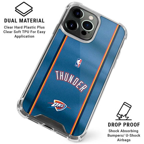 NBA Oklahoma City Thunder Jersey iPhone 16 Pro Max Clear Case